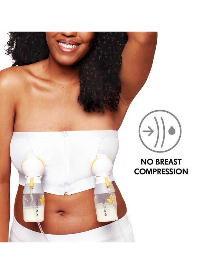 Medela - Easy Expression Hands-Free Pumping Bra White Medium - Image 1