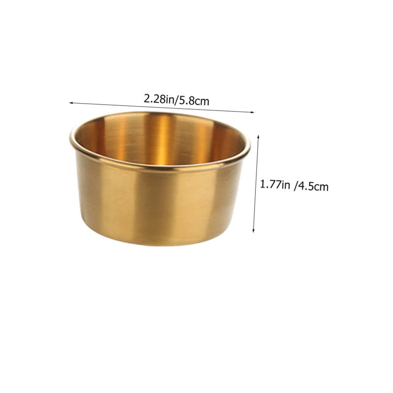 4 Pcs Stainless Steel Dipping Bowls for Sushi Condiments and Appetizers - Image 3