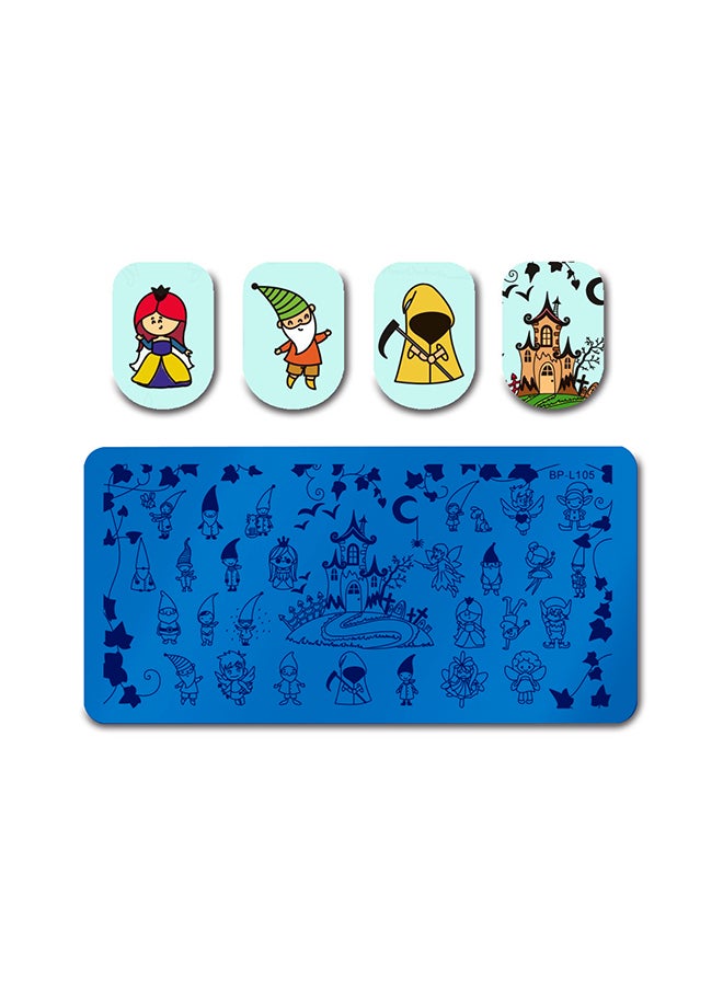 brunson - Nail Plates Nail Stamp Templates Metal Manicure Stencils Nail Art Stamping Image Plates for Nail Salon DIY Decoration MEDIUM NSP BPL015 - Image 1
