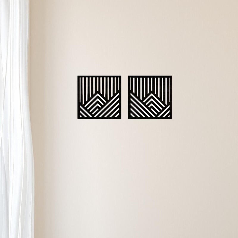 Black Abstract Wooden Wall Art Panels Rustic Home Decor For Kitchen Interior - Image 4