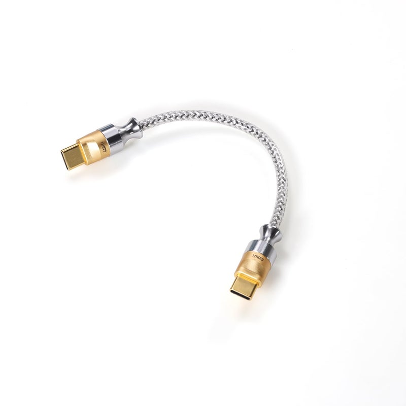 Linsoul DDHiFi TC07S USB-C to USB-C OTG HiFi Audiophile Cable, Dual Bi-Directional OTG Plugs, The Newest Nyx Pure Silver Shielded Data Cable Audio Converter Cable for Audiophiles Musician (10CM) - Image 1