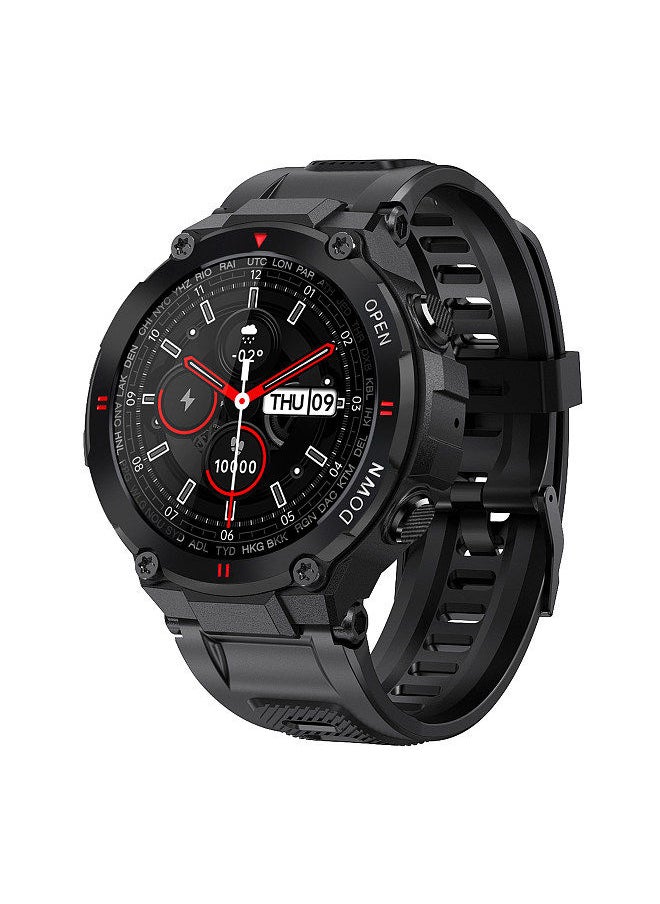 SENBONO SENBONO MAX6 Smart Watch with BT Call 1.28-Inch IPS Screen BT4.0+5.0 Fitness Tracker Sleep/Heart Rate/Blood Pressure Monitor Compatible with Android iOS Black  - Image 1