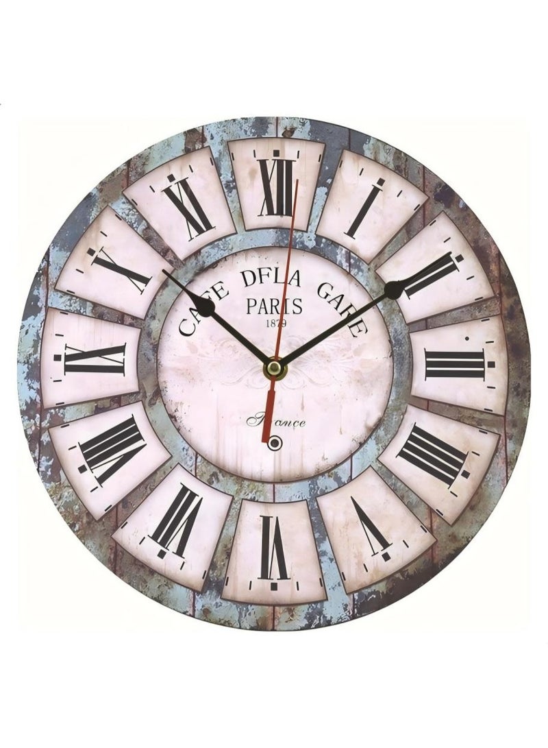 Creative wooden wall clock 30 cm MDF density board wall clock silent quartz clock living room wall clock