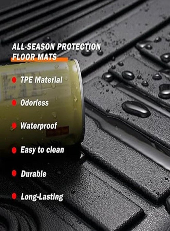 Custom Fit Floor Mat for Toyota Fortuner, TPE Floor Mat for Fortuner 2016+ Models, All-Weather 3D Protection, Black, Full Set - Image 4