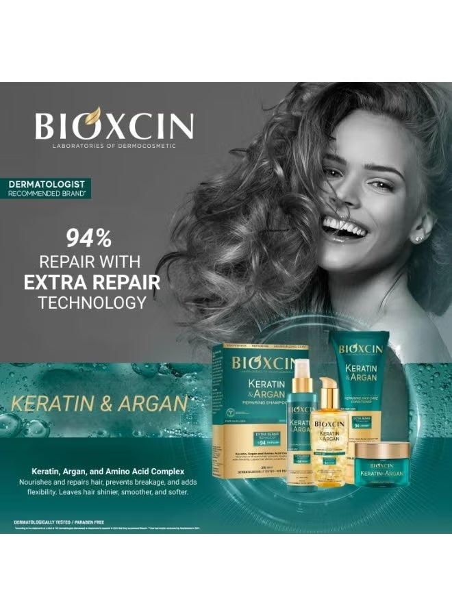 بيوكسين كريم BIOXCIN بالكيراتين وزيت الأرجان لإصلاح وترميم الشعر التالف 250 مل - Image 3
