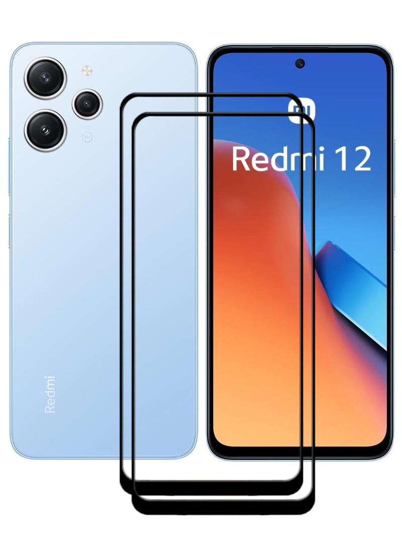 ACLIX 2 Pieces Antistatic ESD Dustproof Premium Quality High Definition Tempered Glass Screen Protector Designed For Xiaomi Redmi 12 - Image 1