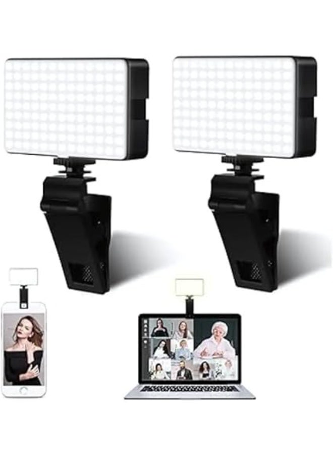 Professional selfie light with adjustable brightness, rechargeable battery, multi-purpose clip and stable stand for live streaming and high-quality photography - Image 4
