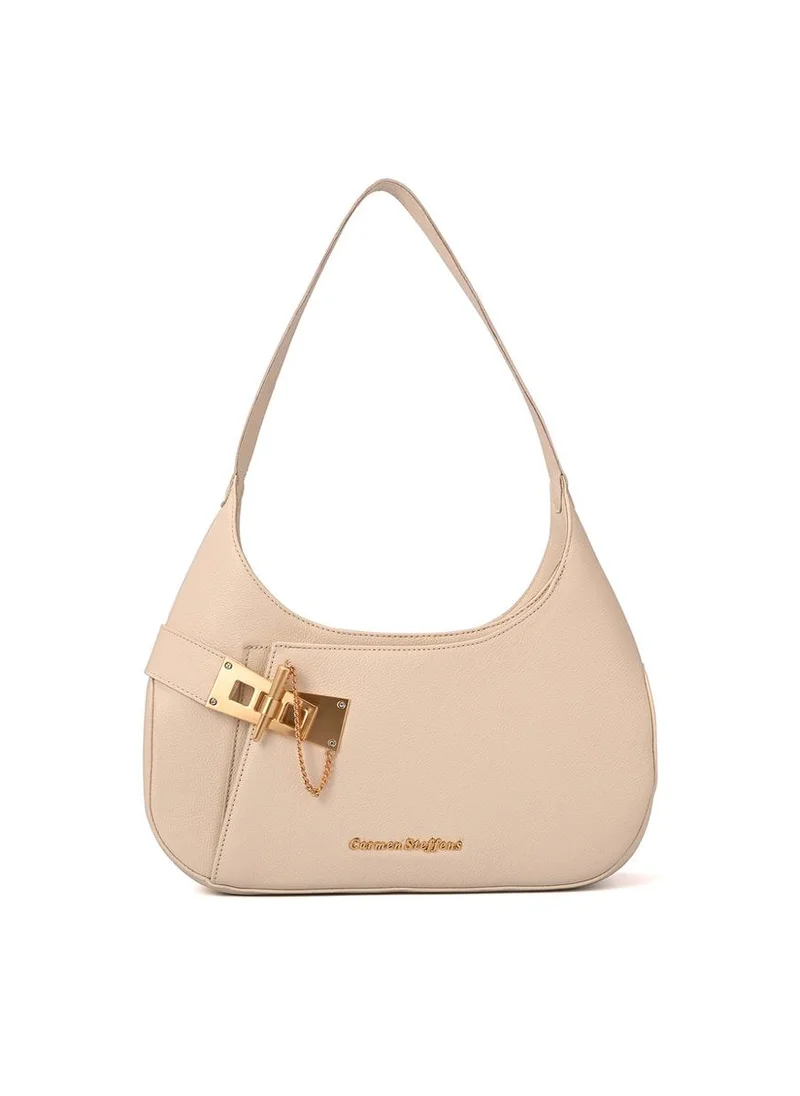 Carmen Steffens Hobo Bag Golden Clasp Silk