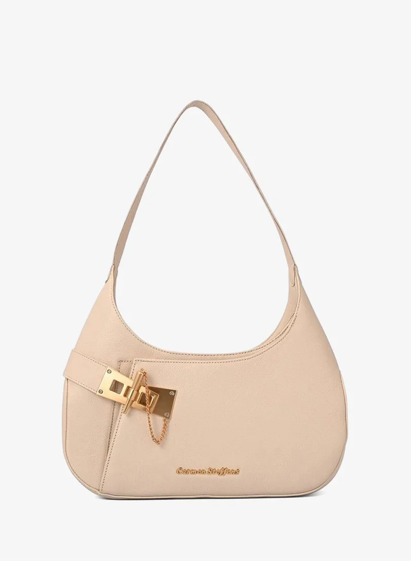 Carmen Steffens Hobo Bag Golden Clasp Silk