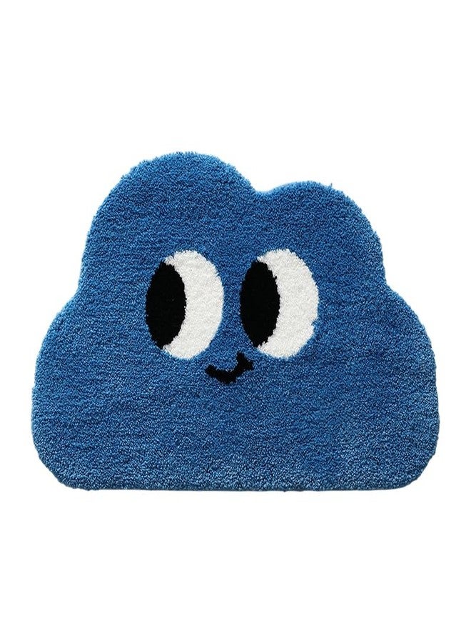Ankah Funny Face Bath Mat, Bathroom Plush Shower Rugs, Non-Slip Rubber, Light-Weight, Dries Fast, Stain-Resistant and Easy-Care, Versatile Bath Mat Perfect for Bathtub, Shower (Blue, 15.75" x 23.62") - Image 2