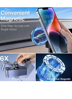 SYOSI Tesla Model 3/Y/X/S Phone Mount Holder, Magnetic Phone Mount for Phone Holder, for All iPhone and Android Magnet Ring Case  - Image 5