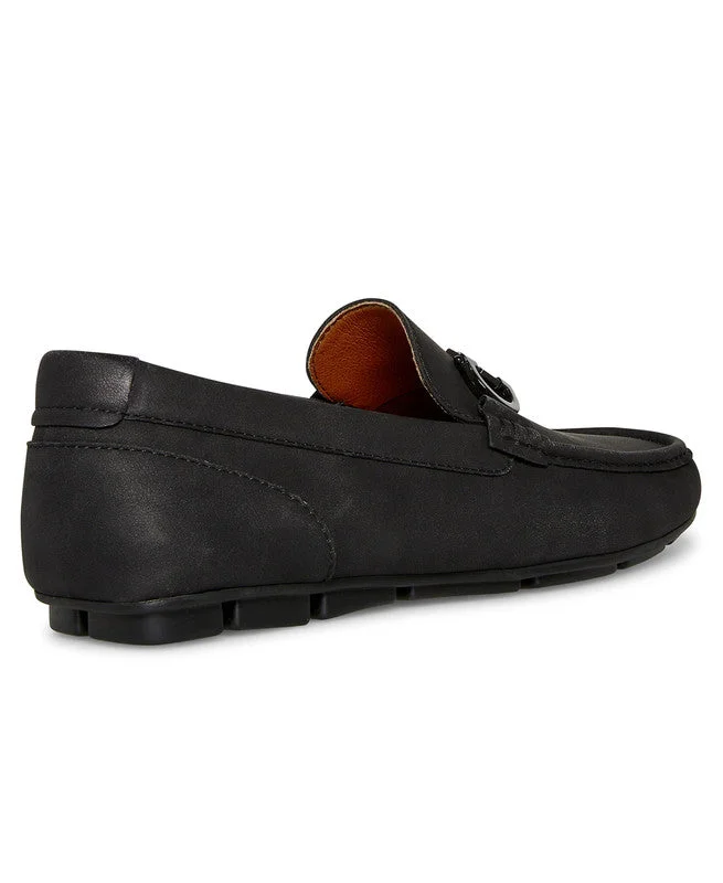ستيف مادن M-Snappz Men's Black Loafers &amp; Mocassins