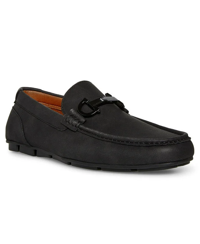 ستيف مادن M-Snappz Men's Black Loafers &amp; Mocassins