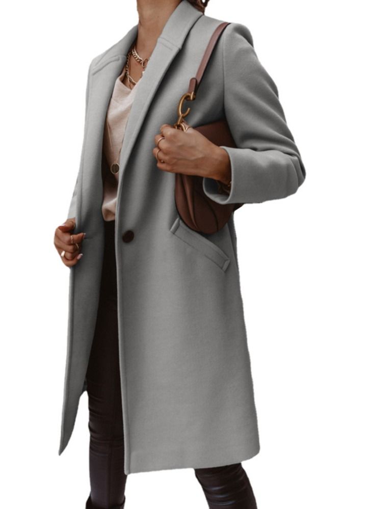Loquat New Autumn And Winter Fashion Simple Overcoat 