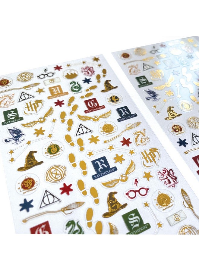 Paper House Productions Harry Potter Pack of 2 Micro Mini Foil Accent Sticker Sheets for Crafts, Scrapbooking & Collecting - Hogwarts Houses - Image 2