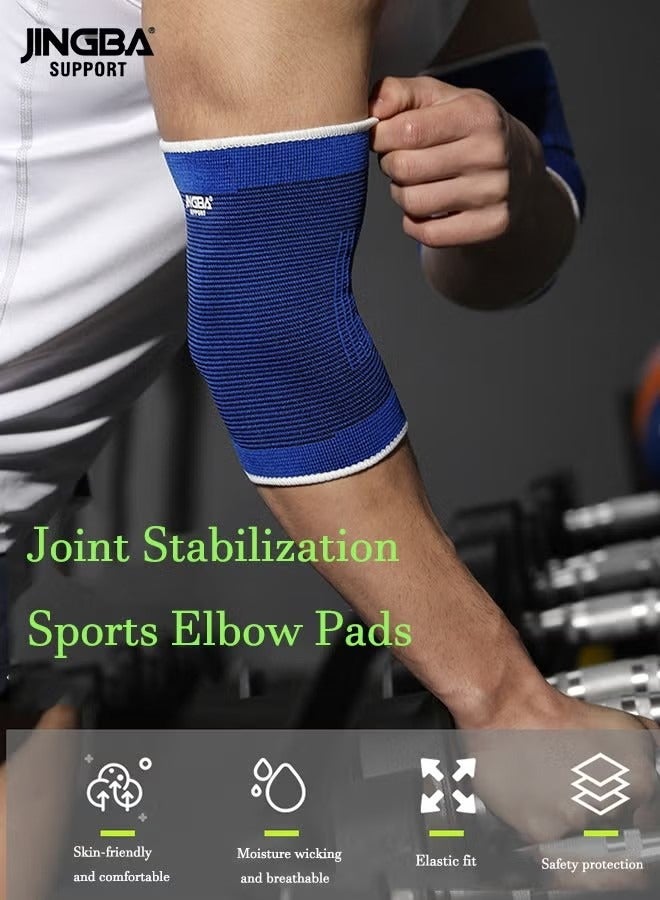 JINGBA SUPPORT 1 pair Sports Elbow Brace Adult Outdoor Basketball Volleyball Weightlifting Fitness Cycling Protective Gear Elbow Pain Relief For Tennis And Golfers - Elbow Compression Sleeves For Weightlifting, Exercise, Fitness, Arthritis, Bursitis - Tendonitis Elbow Brace For Men And Women - Image 1