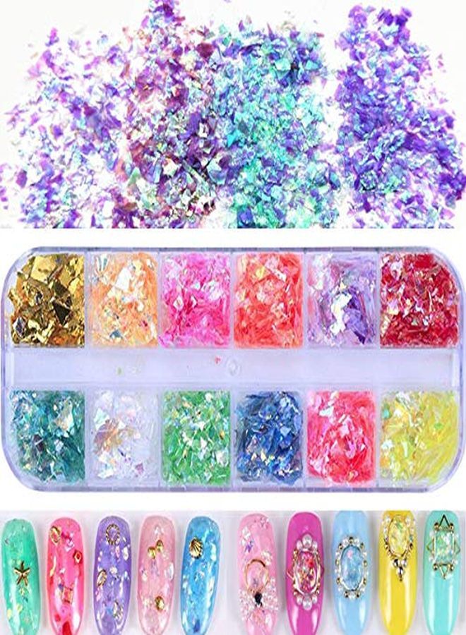 LifexTol Poxy Resin Nail Art Chunky Glitter Flakes Holographic Silver Butterfly Round Glitter Sequins Flakes And Nail Rhinestone Metal Charms Acrylic Nail Accessories With Tweezers (Nailseta) - Image 3