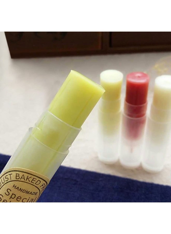 Bekith 100 Pack 5.5ml Clear Empty Lip Balm Tubes with White Caps  - Image 5