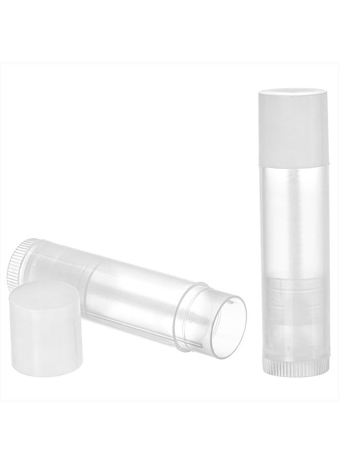 Bekith 100 Pack 5.5ml Clear Empty Lip Balm Tubes with White Caps  - Image 3