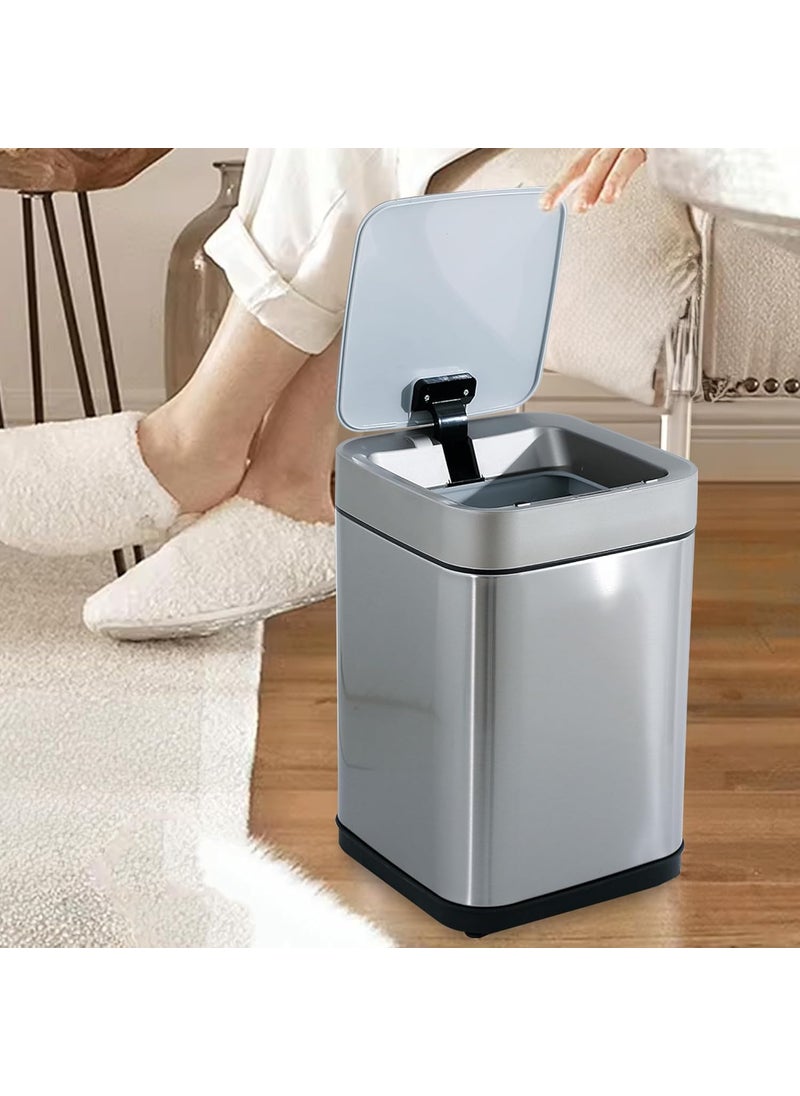 Homestic Homestic 6L Stainless Steel Automatic Touchless Motion Sensor Dustbin Quick Open Soft Close Lid Garbage Bin for Kitchen Bathroom Indoor Outdoor Trash Cana83  - Image 1