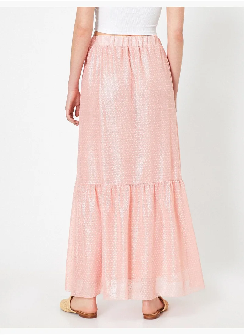 كوتون Frill Detailed Skirt