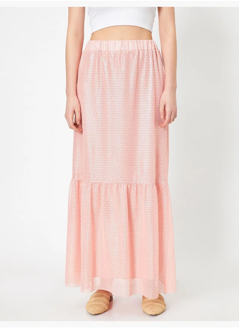 كوتون Frill Detailed Skirt