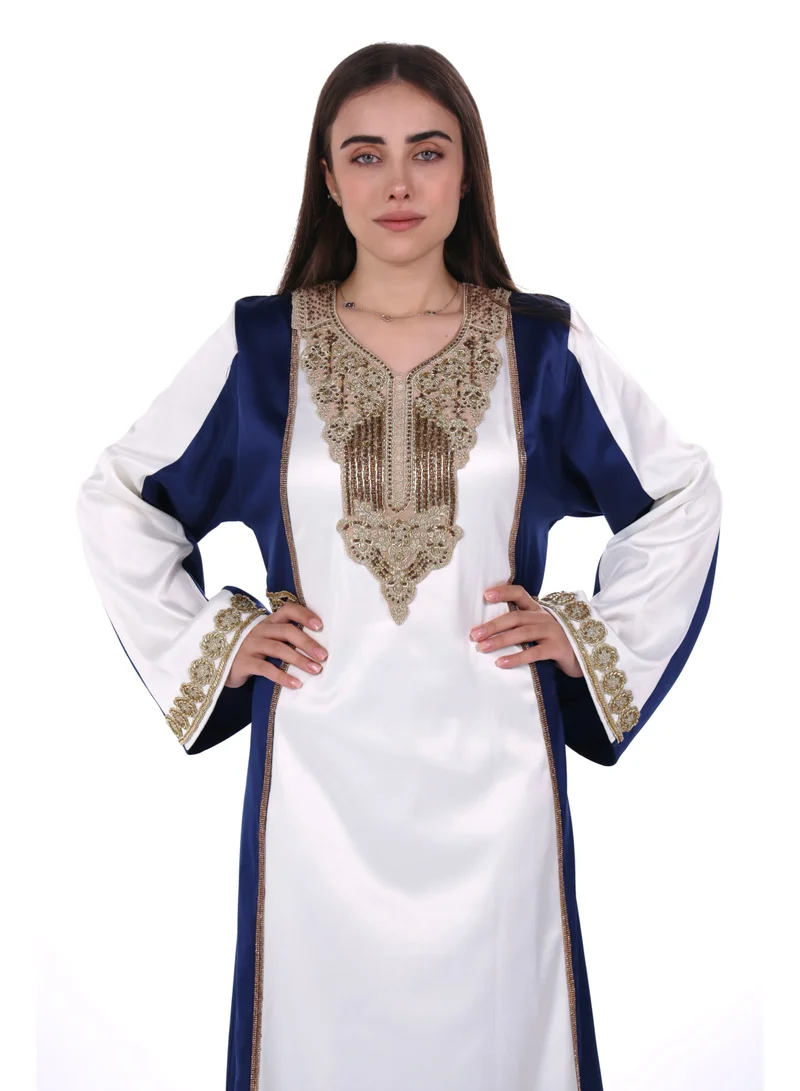AL BENT AL SHARQIEH women satin jalabiya dress