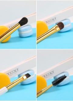 docolor Duo Eyebrow Brush, Professional Tool, Angled Eye Brow Brush (double white)  - Image 5
