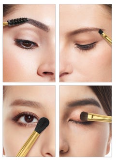 docolor Duo Eyebrow Brush, Professional Tool, Angled Eye Brow Brush (double white)  - Image 4