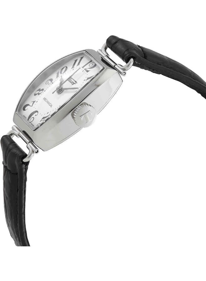 TISSOT Women's Watch T1281611601200 Heritage Porto Small Lady Mechanical White Dial Leather Strap, white, Black - Image 5