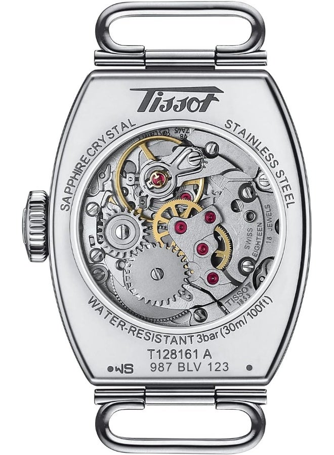 TISSOT Women's Watch T1281611601200 Heritage Porto Small Lady Mechanical White Dial Leather Strap, white, Black - Image 3