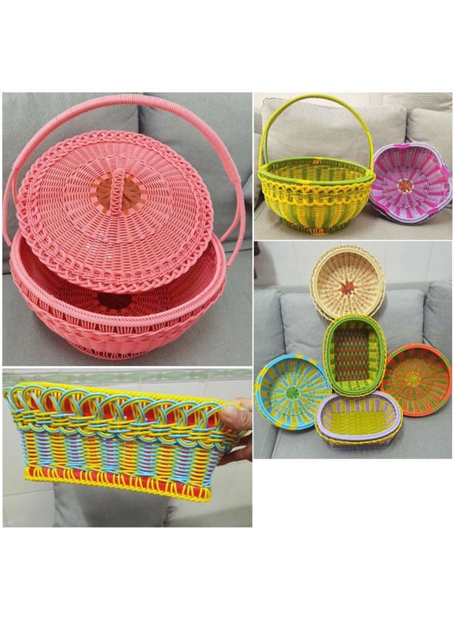 ECYC Ltd 3mm Width Round Rattan Woven Material for Repair Rattan Furniture, Plastic Synthetic Rattan Wicker Repair Kit for Weaving Repair Patio Furniture, Rattan Chair Table, DIY Basket, Crafts - Image 3