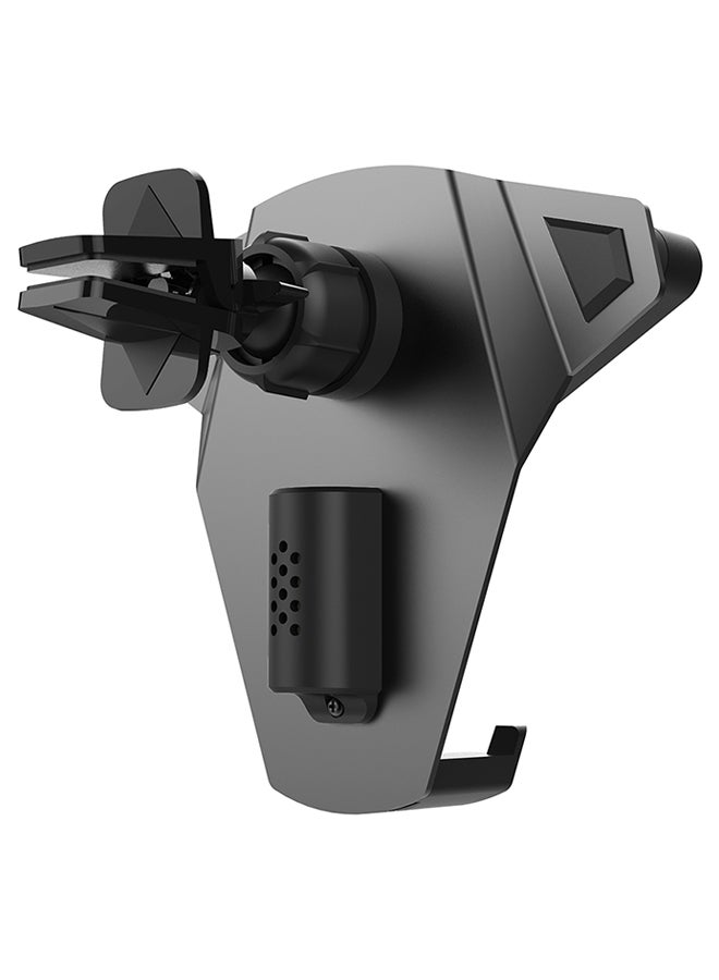 وحدة شحن لاسلكية تثبيت في فتحة التهوية بالسيارة رمادي/ أسود - Image 2