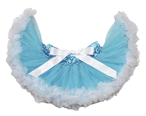 Petitebella Double Color Baby Skirt 3-12m (Blue/White, 3-12 Months) - Image 1