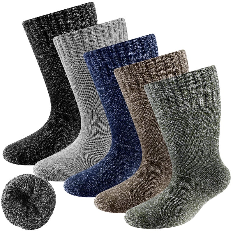 Twistover 10 XXL Thermal Warm Winter Socks for Men Size 15-18 Wool Thick Hiking Boot Crew Sock for Hiking Skiing Winter - Image 1