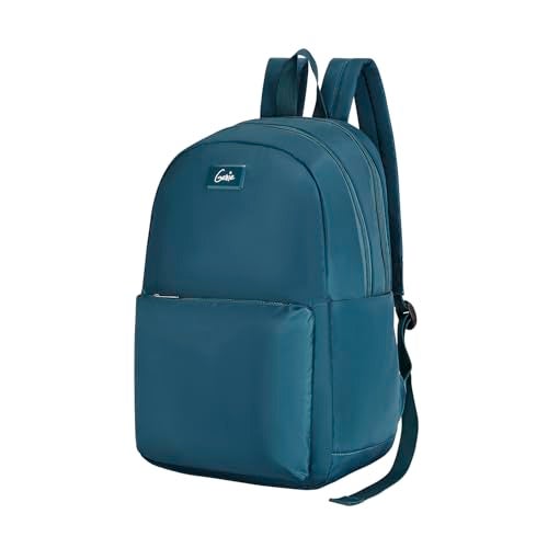 Genie Breezy Casual Backpack For Girls |17 Inch-22 Litres With laptop Compartment, Trolley Sleeve, Organizer, Best for Books, Water Bottles, Stationery, Laptop, Lunch Box & Essentials - Dark Green - Image 2