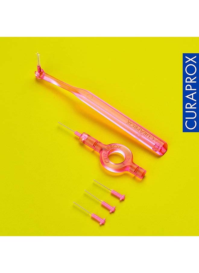 CURAPROX - طقم فرش بين الأسنان Curaprox CPS 08 Prime Start، وردي - 5 × 0.8 مم - 3.22 مم + 2 حامل فرشاة أسنان بين الأسنان - Image 1