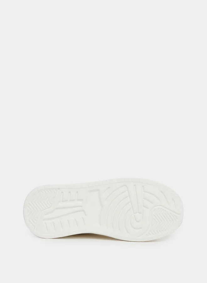 ستايلي Styli White Sneakers with Hook and Loop Closure