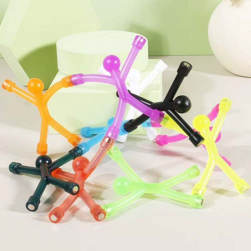 Versatile Magnetic Wall-Climbing Toy - Soft Rubber Stickman Figure