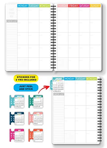 Nourish A5 Life Planner for 6 Months Undated Hardcover, Includes Monthly, Daily, Fitness and Financial Planner - Image 2