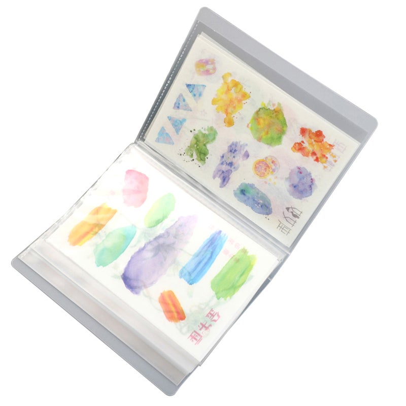 Hand Account Insert Storage Bag 40-Page Mini A6 Information Pouch Sticker Storage Book Organizer Folder - Image 1