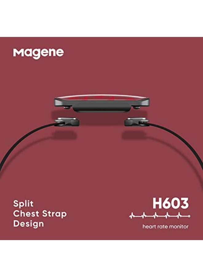 Magene H603 Chest Strap Heart Rate Monitor, ANT+ and Bluetooth Compatible with Fully Adjustable Strap, iPhone & Android Compatible - Image 3