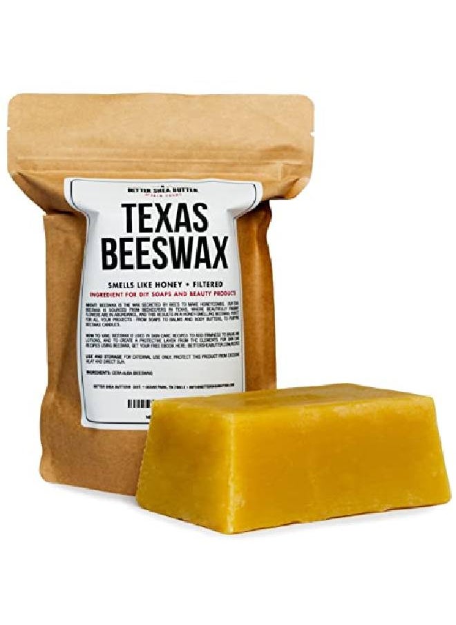 Better Shea Butter - Yellow Beeswax Block ; 1 Lb ; 100% Natural Filtered Pure From Texas Bees ; Natural Honey Scent ; For Diy Skincare Encaustic Painting Candle Making Lip Balms ; By Better Shea Butter - Image 1