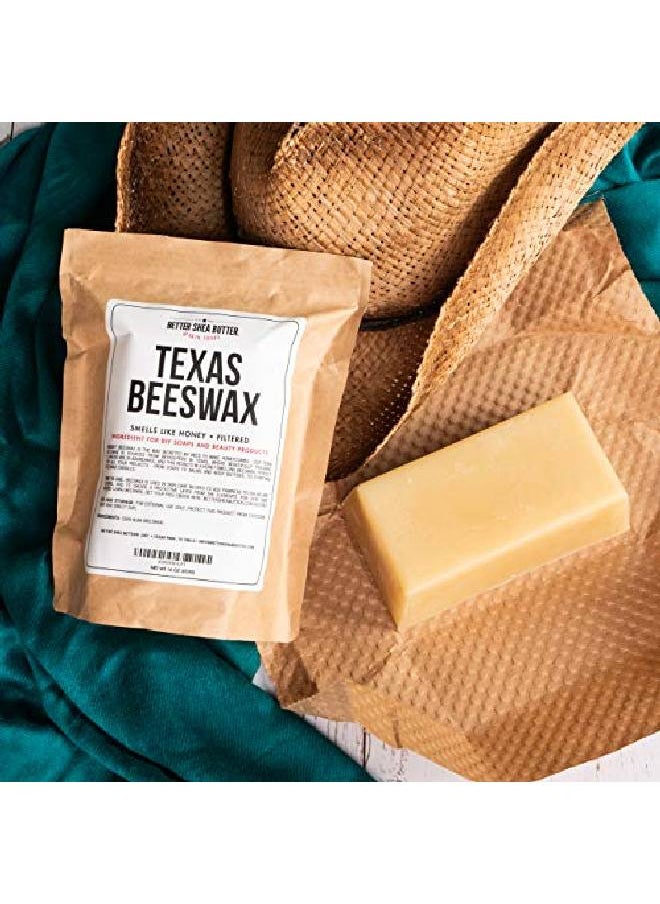 Better Shea Butter - Yellow Beeswax Block ; 1 Lb ; 100% Natural Filtered Pure From Texas Bees ; Natural Honey Scent ; For Diy Skincare Encaustic Painting Candle Making Lip Balms ; By Better Shea Butter - Image 1