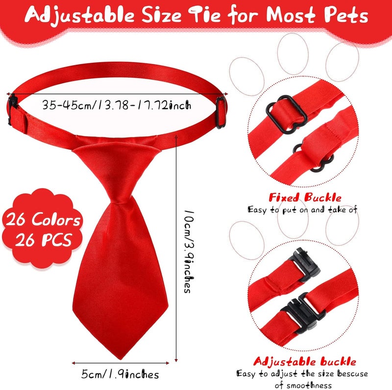 Reginary 68 Pieces Bow Ties for Dogs Adjustable Pet Collar Bowtie Puppy Dog Ties Grooming Accessories for Small Puppy Cats Birthday Photography Holiday Festival Party Favor - Image 3
