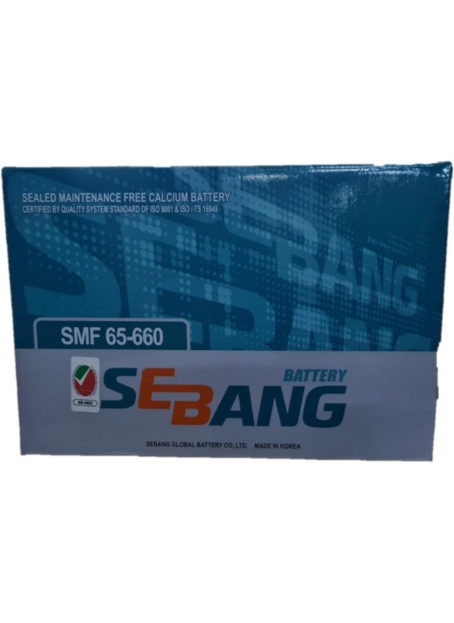 HTE H.T.E  Sebang Car Batteries Korea (6572S / 65670/65660 / 12V 75Ah / 670Cca)  - Image 1