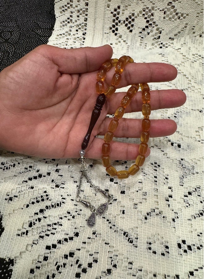 Faturan Prayer Beads For Men 33 Beads Size 7.2mm x 10.5mm - Image 4