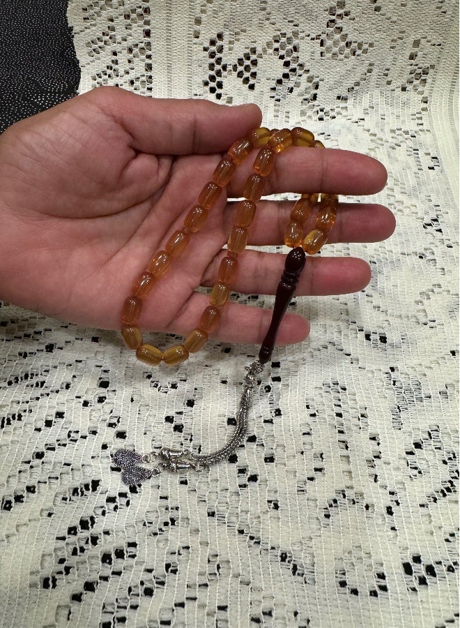 Faturan Prayer Beads For Men 33 Beads Size 7.2mm x 10.5mm - Image 2
