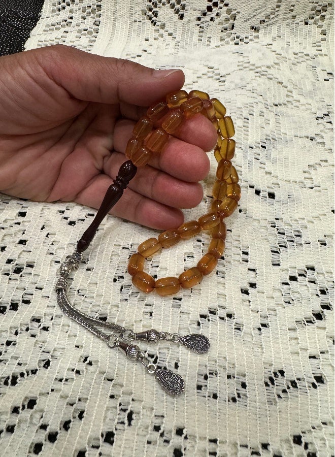 Faturan Prayer Beads For Men 33 Beads Size 7.2mm x 10.5mm - Image 3
