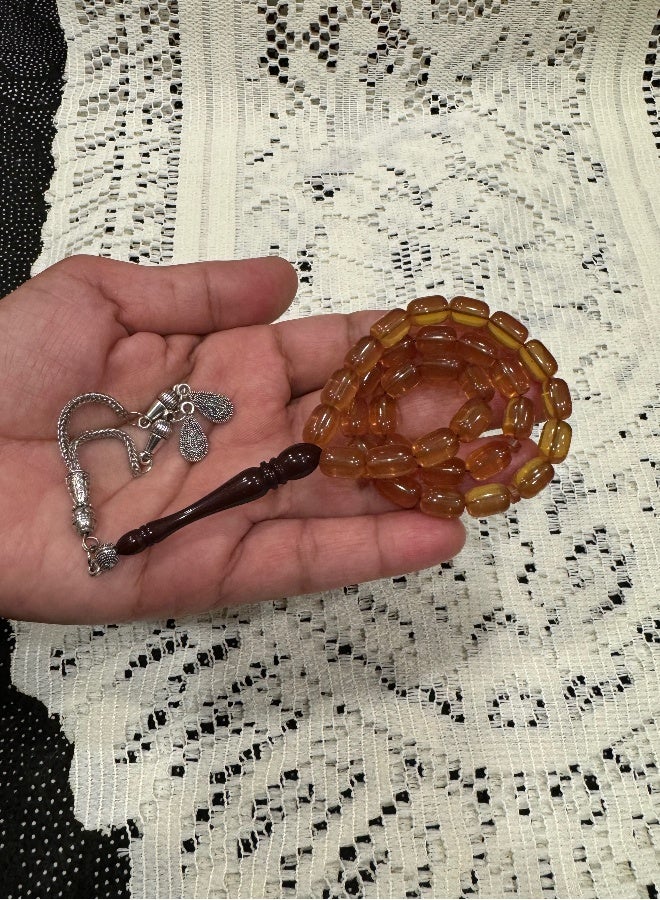 Faturan Prayer Beads For Men 33 Beads Size 7.2mm x 10.5mm - Image 1